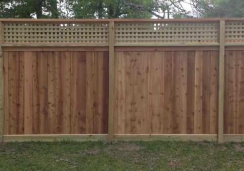 residential fencing with ornamental head