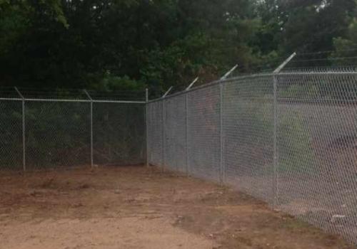 anti climb security fencing protecting lot 